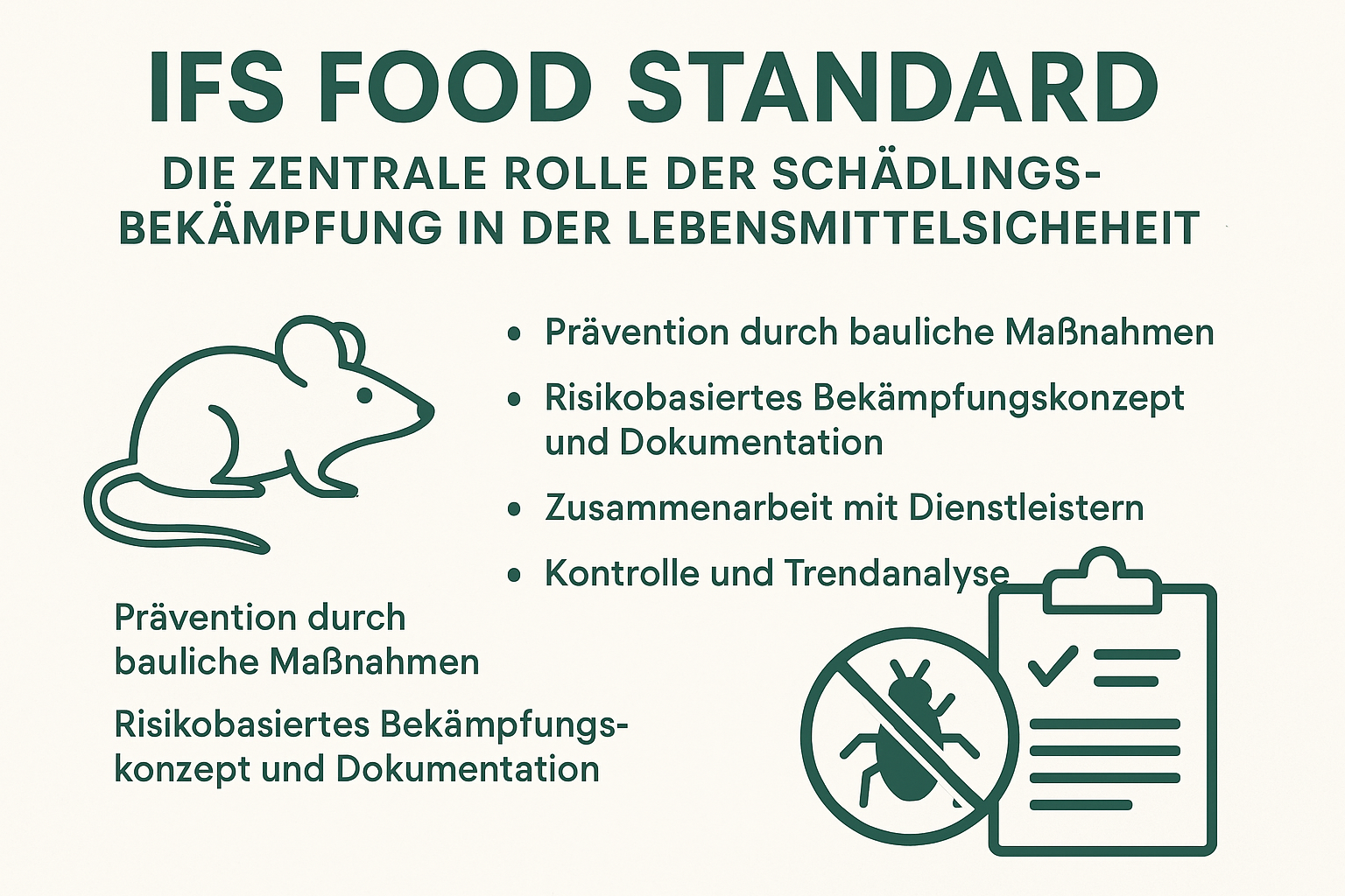 IFS Food Standard: Die zentrale Rolle der Schädlingsbekämpfung in der Lebensmittelsicherheit
